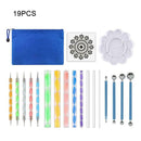 19Pcs Nail Art Design Brushes Set Dotting Painting Drawing Polish Pen Tools Kit