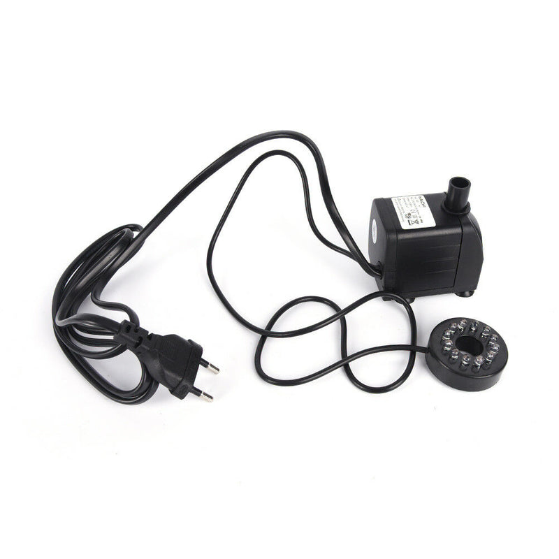 Submersible Fountain Pool Water Pump with 12 Color LED Light Fish Tank AquariumR