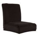 4 Pieces Velvet Short Dining Chair with Low Back Seat Cover Bar