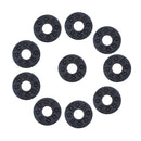10 Pieces Guitar Strap Block Rubber Safety Strap Lock Washer Gasket Black