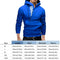 Men Teenager Boy Autumn Long-Sleeves Hoodie Sweatershirt (Black Blue L) A#S