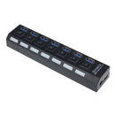 7 Port USB 3.0 HUB High Speed With Power Adapter For PC Laptop Notebook Tide