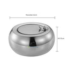 Universal Drum Shape Ashtray Stainless Steel Cigarette Cigar Smoking Ash Tray