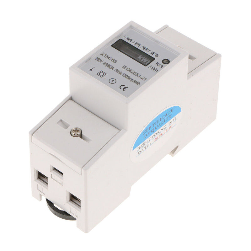 Multi-function DIN-rail Standard Single Phase 2P Electronic Energy Meter