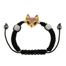 Women Men Unisex Jewelry Crystal lowrie Macrame Charms Bracelet Braided Bangle