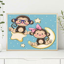 5D DIY Full Drill Diamond Painting Monkey Cross Stitch Mosaic Kits (hg442)