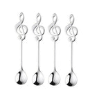 Cute Note Spoon, Stainless Steel Coffee Spoon, Dessert Tea Appetizer Cake I L4N8