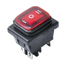 2 Pieces Red Blue 6 Pin On-Off-On Car Boat Lighted Rocker Toggle Switch