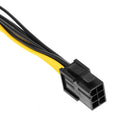 Dual 6 Pin 18AWG Female To Single 8Pin Male PCIe Graphics Cards Power Cable 20cm