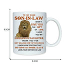 To My Dear Son-In-Law Mug Letter Pattern Printed Coffee Cups Microwave Safe L0Z1