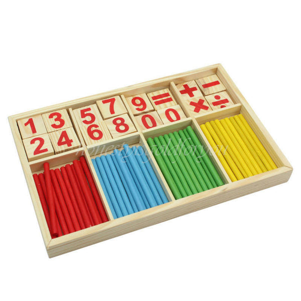 Educational Wooden Counting Sticks Game Childrens Intelligence Development Toys