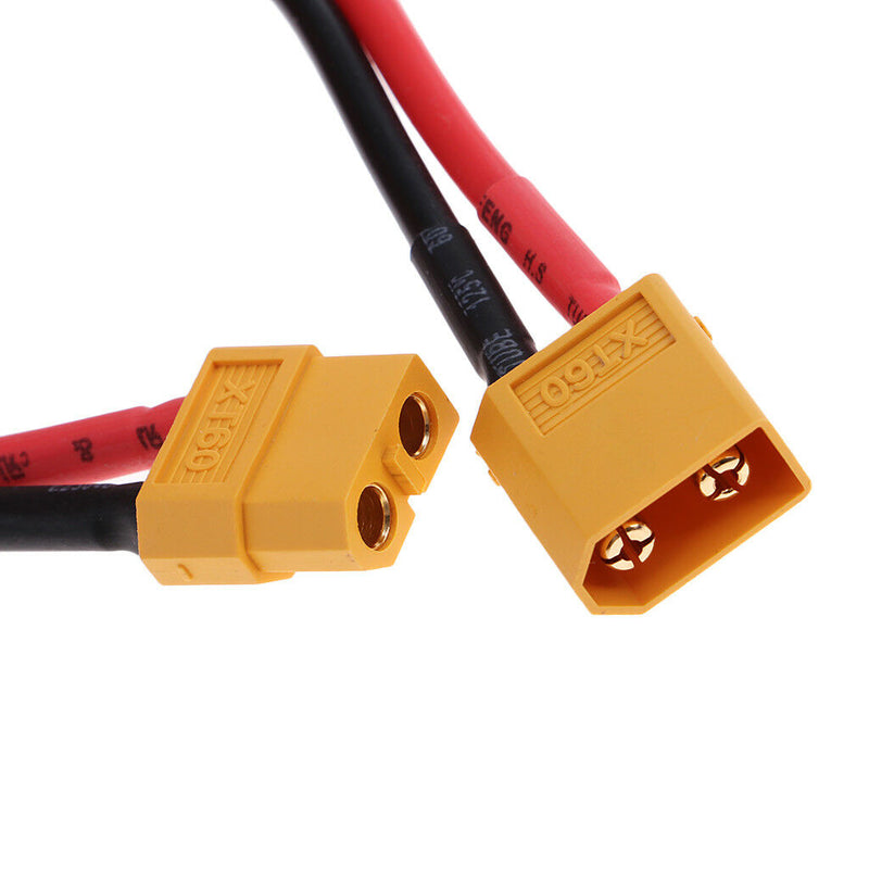 XT60/XT-60 Male to Female Connector with 8 inches 14AWG Silicone Cable Wire