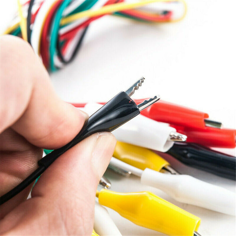10pcs Alligator Clips Test Lead Crocodile Electrical Clamps Arduino Set
