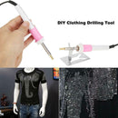 Rhinestone Hot Fix Applicator Iron-on Wand 7 Tips Fast Heated Heat-fix Tool