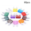 60x Mini Blade Fuses Auto Car Truck Assortment Fuse Kit 5A 10A 15A 20A 25 30A 3c