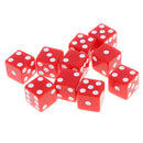 10 Piece D6 Dice Playing Games for Dungeons and Dragons MTG RPG Gaming 16mm Red