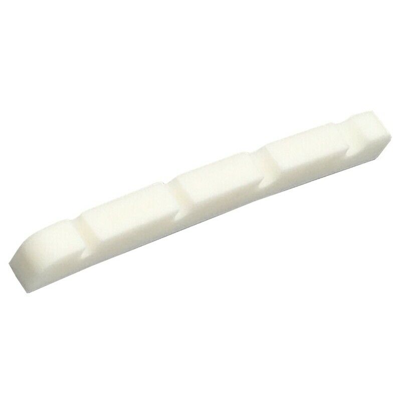 Slotted Curved Bone Bass Nut for 4 Strings Fender PB Precision Jazz Bass, 4 Z4E3