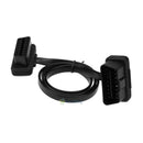 60CM OBDII 16Pin Flat Noodle Male to Female Extend Cable Splitter Extender Cord