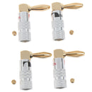 4PCS 4mm L Banana Plug Connector Red&Black Plated Speaker Banana Connector ME