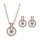 new fashion charm drill Full star necklace earrings suit high quality zirco W2N9
