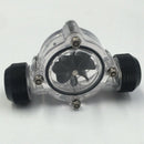 G1/4 Inch Flow Indicator,Clear Main Body,Black Blade,Matte Black Pc Compute U2J2
