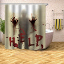 Halloween Shower Curtain Liner Window Curtains Horror Bloody Hands Bathroom A6P8