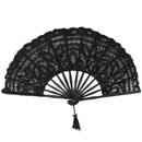 Handmade Cotton Lace Folding Hand Fan for Party Bridal Wedding Decoration (