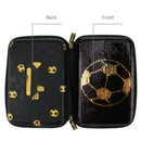 New Sequins Pen Boxes School for Boys Eva Pencil Case Big Football Brush Po