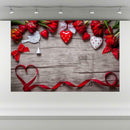 Rose Love Heart Photography Background Wedding Backdrop for Valentines Day