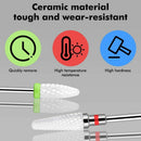 7Pcs Ceramic Nail Drill Bits Set 3/32 Inch Diamond Carbide Nail Drill Bit f