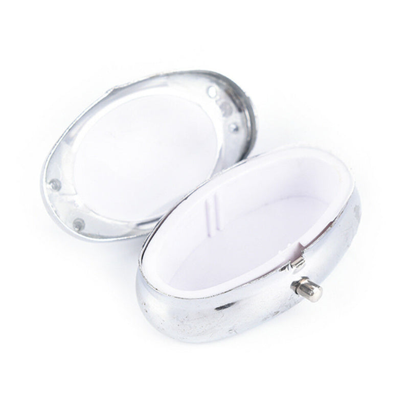Pocket Portable Metal Pill Box Medicine Tablet Storage Case Vitamin Conta NT Gw
