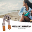 Cotton Linen Guitar Strap Adjustable Belt for Acoustic Folk Classical Guitar