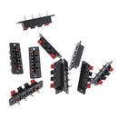 4 Way Speaker Terminal Strip Block Push Release Connector, Audio Cable Clip