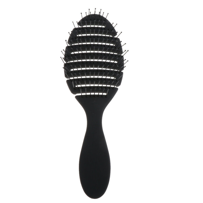 Anti-static Scalp Massage Hair Brush Comb for Curly Straight Hair Black