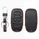 Car Leather 4-Buttons Key Chain Holder Cover Case For HYQ14AHC Subaru BRZ WRX