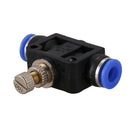 Pneumatic Quick Fitting 6mm to 6mm Push In Speed Controller Valve 3pcs Y6U6