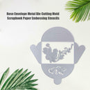Rose Envelope Metal Die Cutting Mold Scrapbook Paper Embossing Stencils