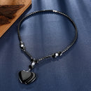 2016 Women Fashion Popular Ironstone Casual Two-hearted Necklace