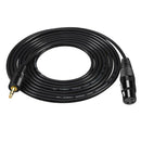 3.5mm TRS Stereo Male to XLR Female Balanced Audio Microphone Cable 1.5m