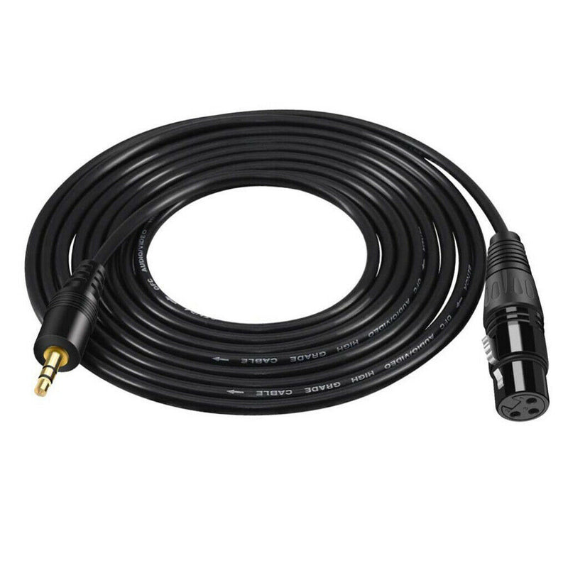 3.5mm TRS Stereo Male to XLR Female Balanced Audio Microphone Cable 1.5m