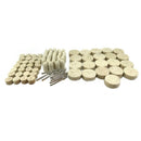 88 Pcs Wool Felt Polishing Wheels Buff Pad With Mandrel For For All Rotary