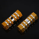 2pcs BMX Mountain MTB Bike Bicycle Alloy Axle Pedals Foot Stunt Pegs yellow
