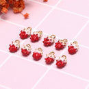 10Pcs New Arrival Enamel Strawberry Charms Pendant DIY Jewelry Craft Findings OZ