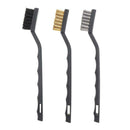 3pcs Mini Wire Brush Set Cleaning Steel Brass Brushes Rust Weels Scrub 170mm