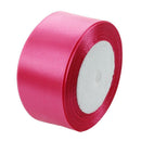 40mm 25 Yards Satin Ribbon Wedding Craft DIY Decorations Accessory Hot Pink
