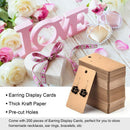 100Pcs 5 x 9Cm Kraft Paper Blank Jewelry Display Card Cardboard Earring Pac T3N8