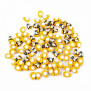 100Pcs Mini Bees Self Adhesive Funny Wooden Bumble Ladybug Craft Card Toppers AU