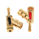 2pcs 4mm Pure Copper Banana Plug Speaker Cable Self-Lock Terminal Connectors