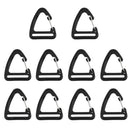 10x Plastic Buckle Climbing Carabiner Hanging Keychain Hook For Webbing 25mm