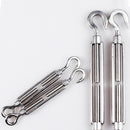 M4 Stainless Steel 304 Hook & Eye Turnbuckle Wire Rope Tension Pack Of 8